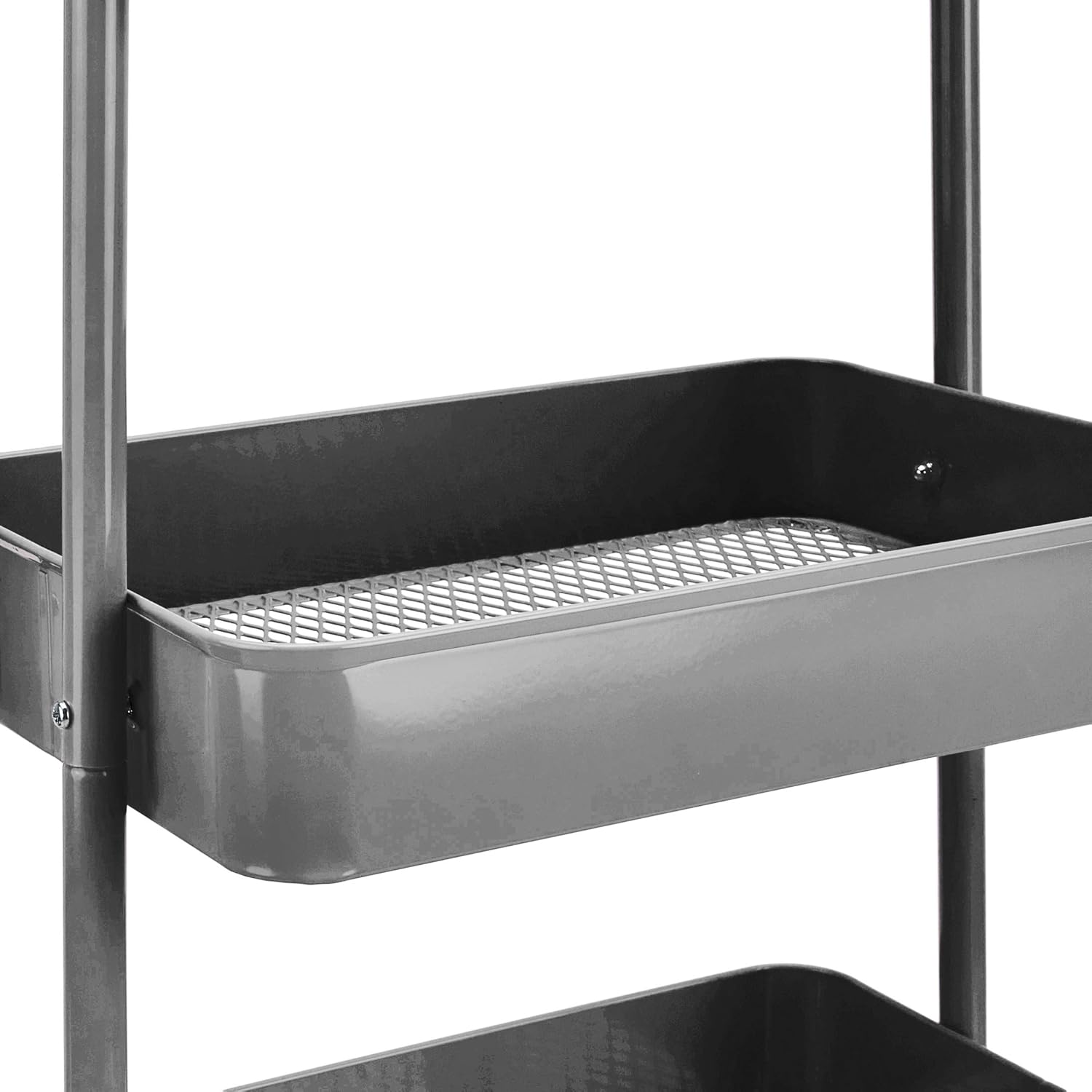 Amazon Basics 3-Tier Rolling Utility or Kitchen Cart, Lockable Wheels, Multifunctional Storage