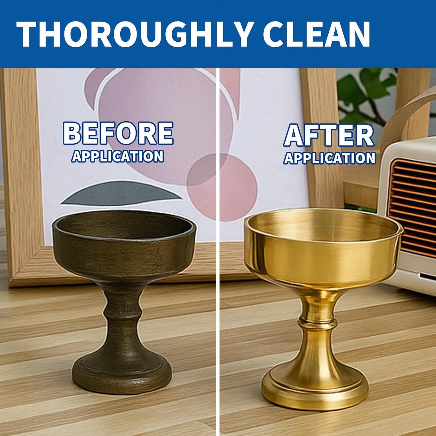 Brass Polish Copper Cream Cleaner Kit - Instant Polishing Cream And Protective Tarnish Removal