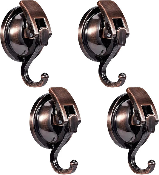 Suction Cup Hooks for Shower, Bathroom, Kitchen, Glass Door, Mirror, Tile – Loofah, Towel, Coat