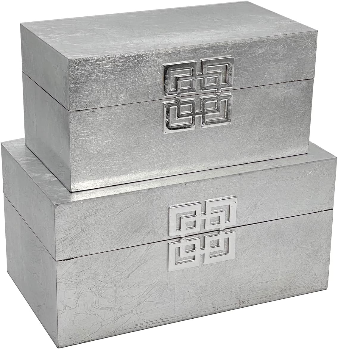 Galt International Storage Box Set Decorative Storage Box w/Hinged Lid Classic Design Wood Decor