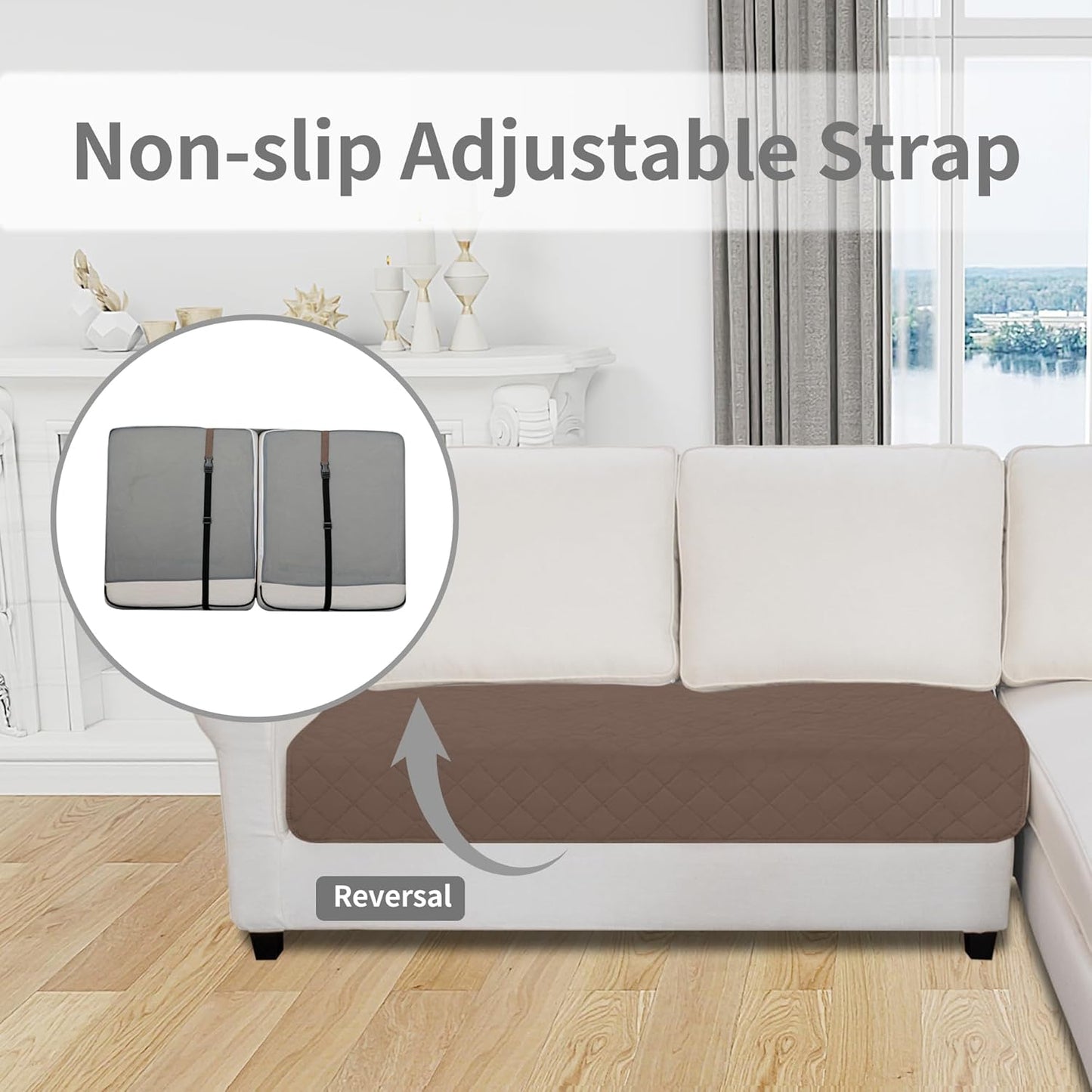 Easy-Going Sectional Couch Covers for Dogs L Shape Sofa Cover Reversible Sofa Slipcover Chaise