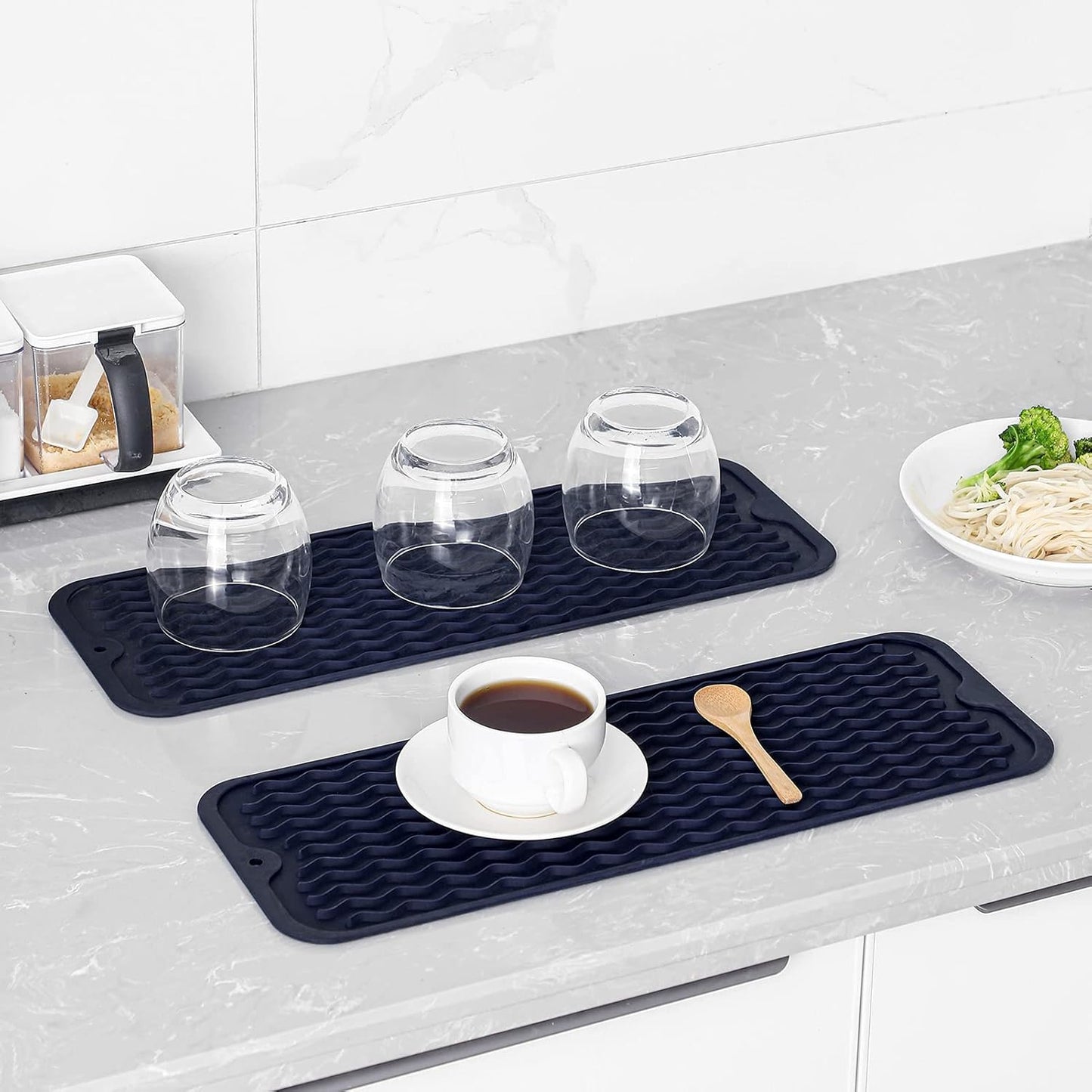 Silicone Dish Drying Mat for Multiple Usage,Easy clean,Eco-friendly,Heat-resistant Silicone Mat for