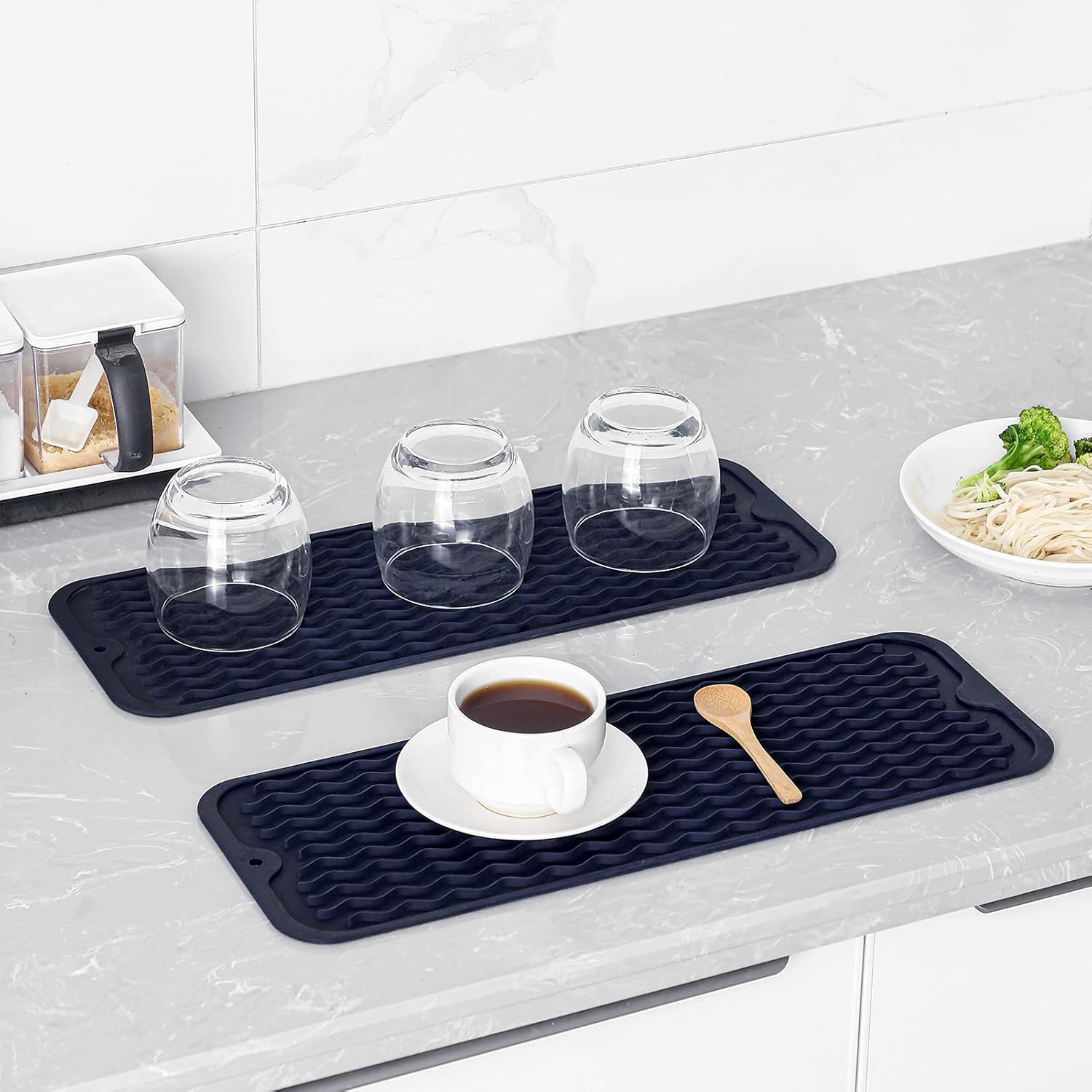 Silicone Dish Drying Mat for Multiple Usage,Easy clean,Eco-friendly,Heat-resistant Silicone Mat for