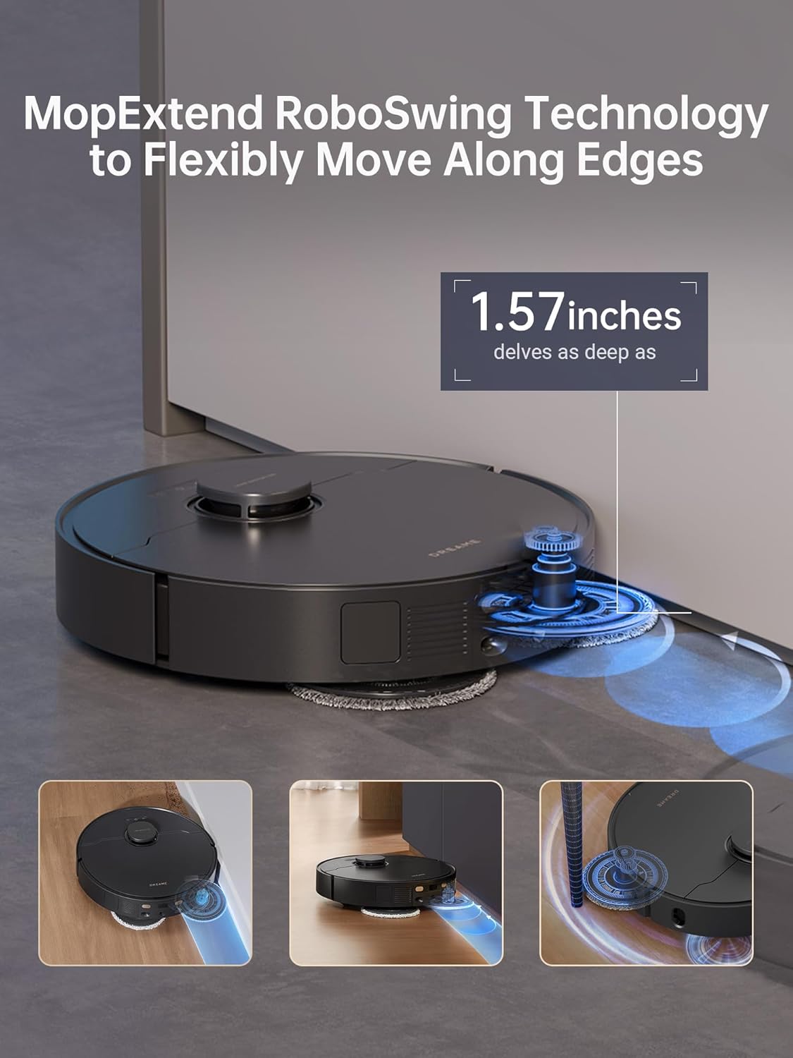 dreame X30 Ultra Robot Vacuum and Mop Combo, 8300Pa Suction, Mop Extend and Mop Self Cleaning with