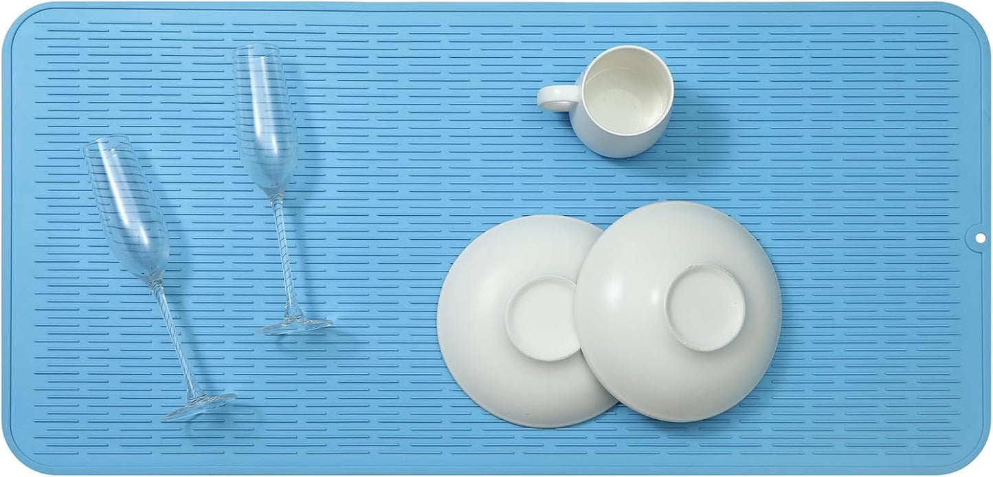Silicone Dish Drying Mat for Multiple Usage,Easy clean,Eco-friendly,Heat-resistant Silicone Mat for