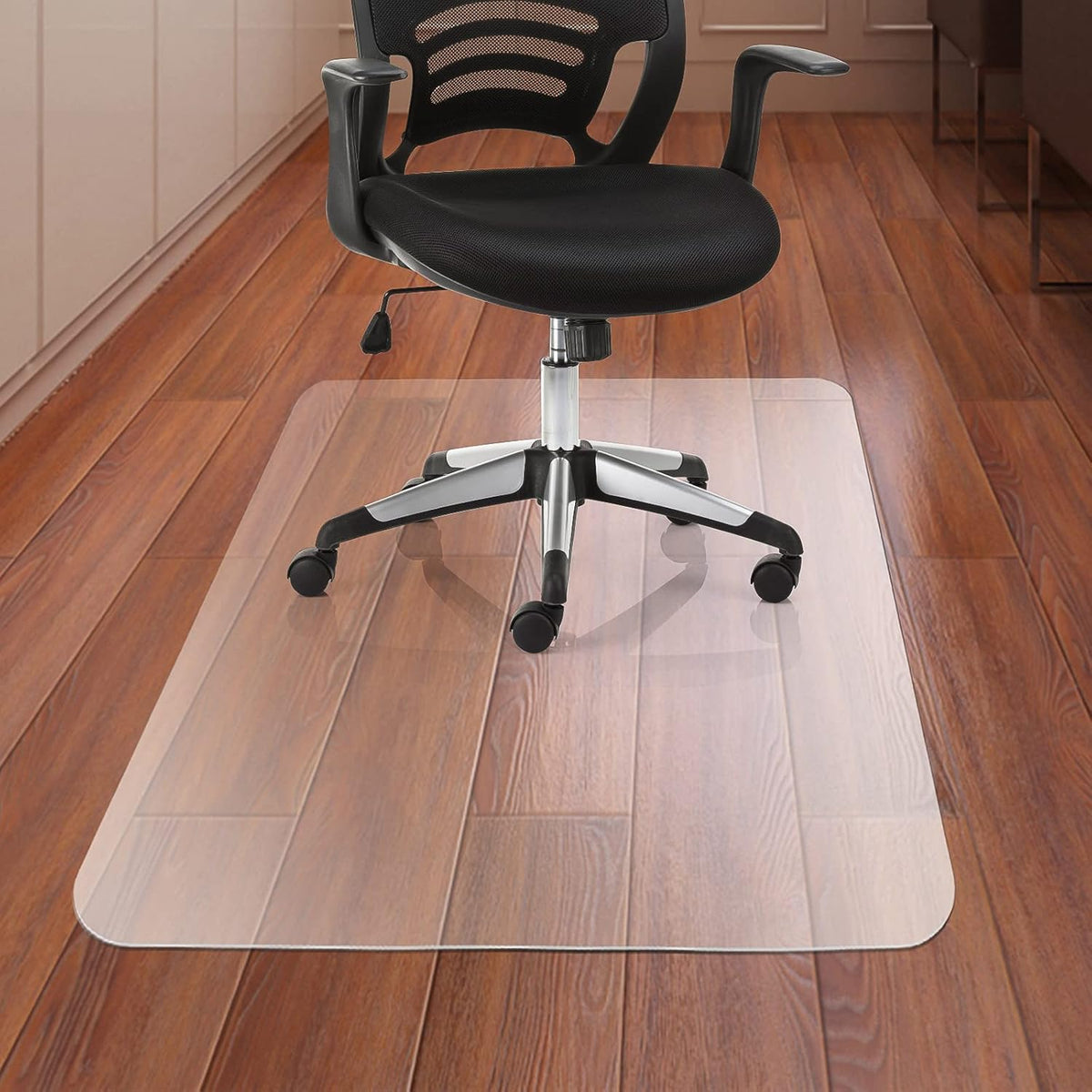Kuyal Office Chair Mat for Hardwood Floor, 36'' x 48'' Rectangle Transparent Desk Thick Durable