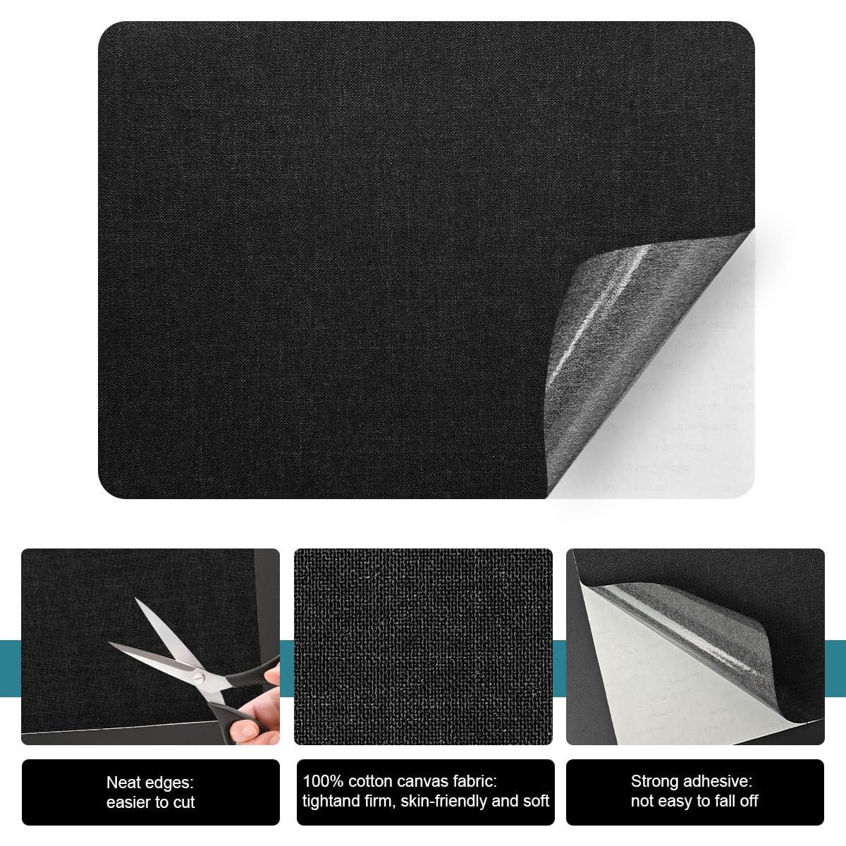 J.CARP 2Pcs Linen Repair Patches, Large Self-Adhesive Fabric Patch for Sofas, Couch, Furniture, Car