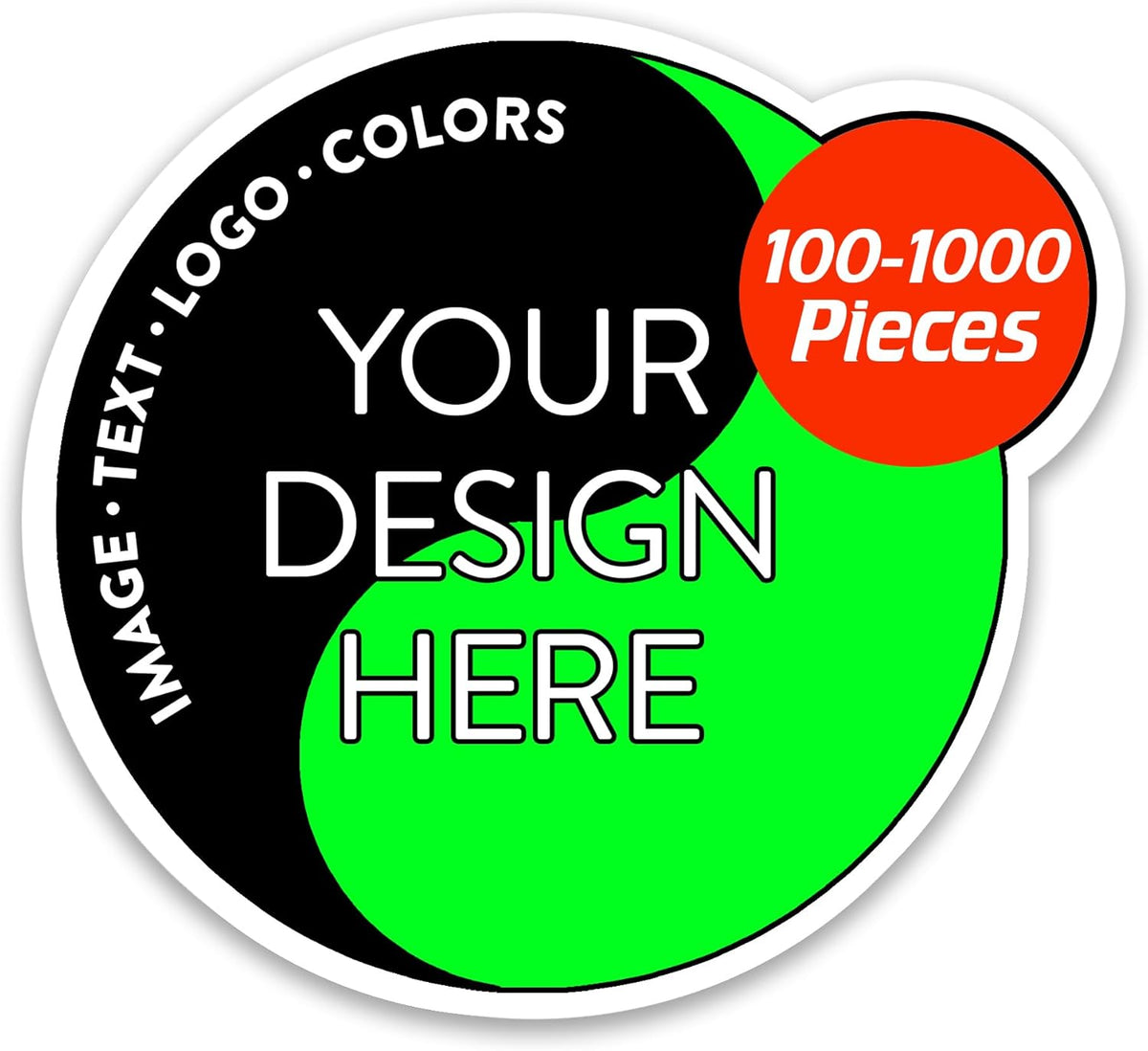 5-1000 Custom Vinyl Stickers - Upload Your own Image, Text, Design, Logo - Personalized Logo Labels