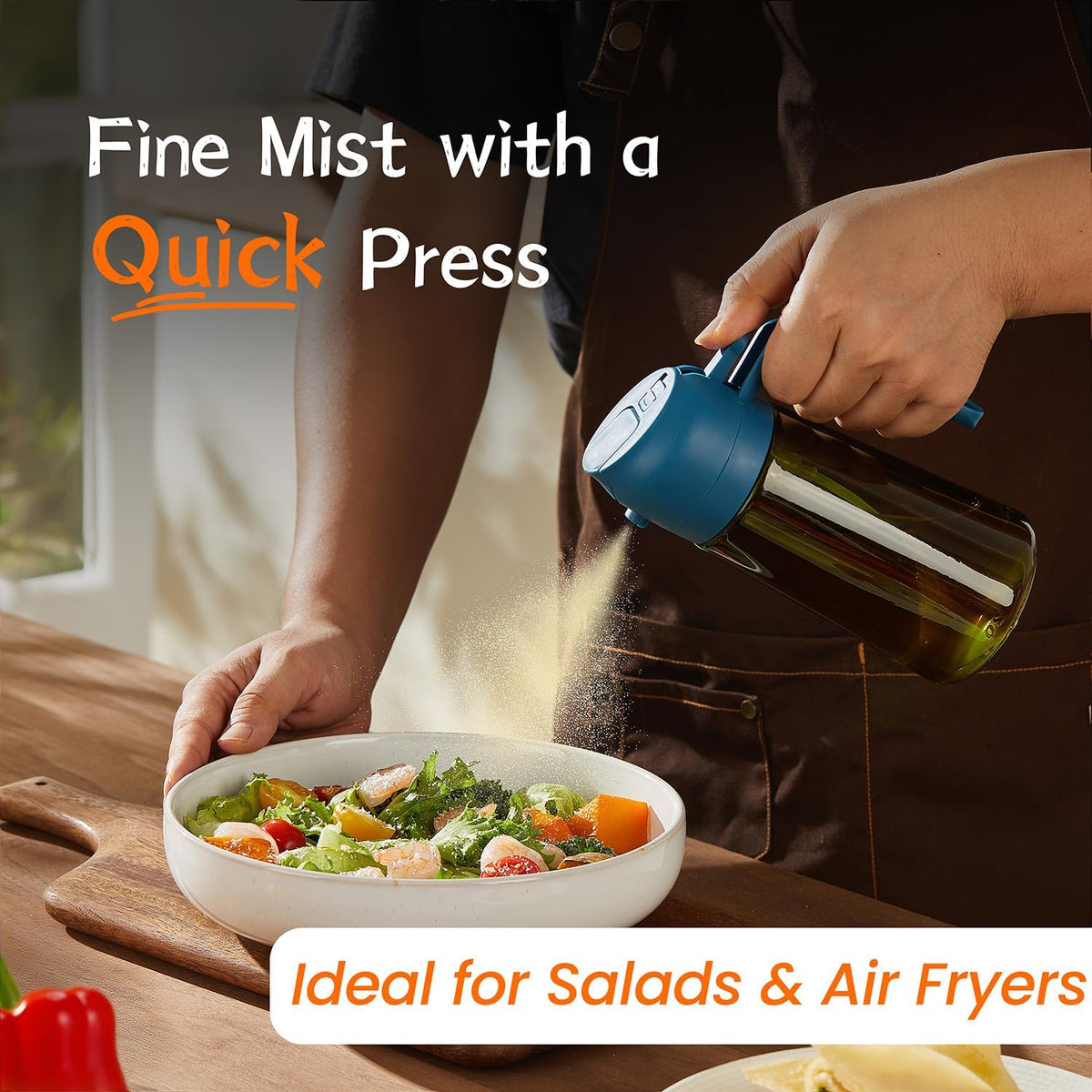 TrendPlain - Original 16oz/470ml Olive Oil Dispenser Bottle for Kitchen Gadgets and Air Fryer