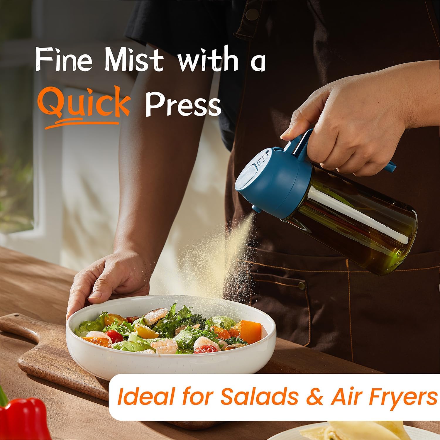TrendPlain - Original 16oz/470ml Olive Oil Dispenser Bottle for Kitchen Gadgets and Air Fryer