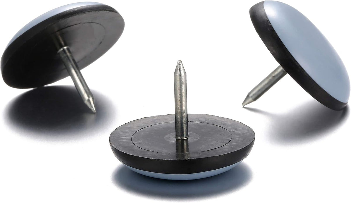 3/4“ Nail on Furniture Sliders (24 Pack) - Furnigear Heavy Duty PTFE (Teflon) Chair Leg Slider