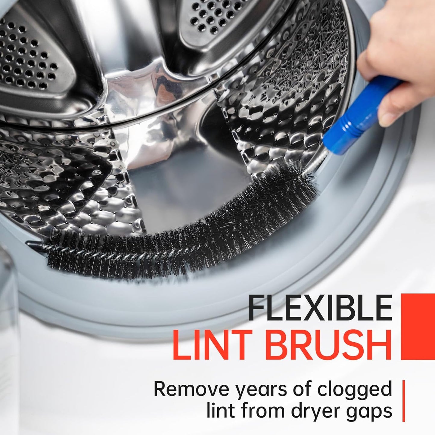 BLuesea Dryer Vent Cleaner Kit, 15-Piece Ultimate Dryer Cleaning Kit Include 50 Feet Dryer Vent
