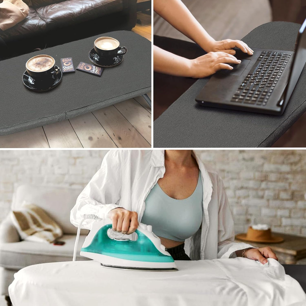 Small Ironing Board Foldable, BlissBoard Tabletop Iron Board with Cover and Pad, Metal Frame Mini