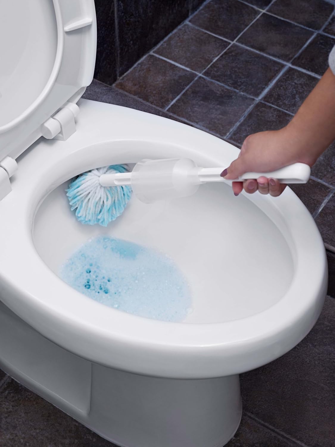 Fuller Brush Toilet Bowl Swab with Handy Holder Caddy – Antimicrobial Toilet Swab with Soft