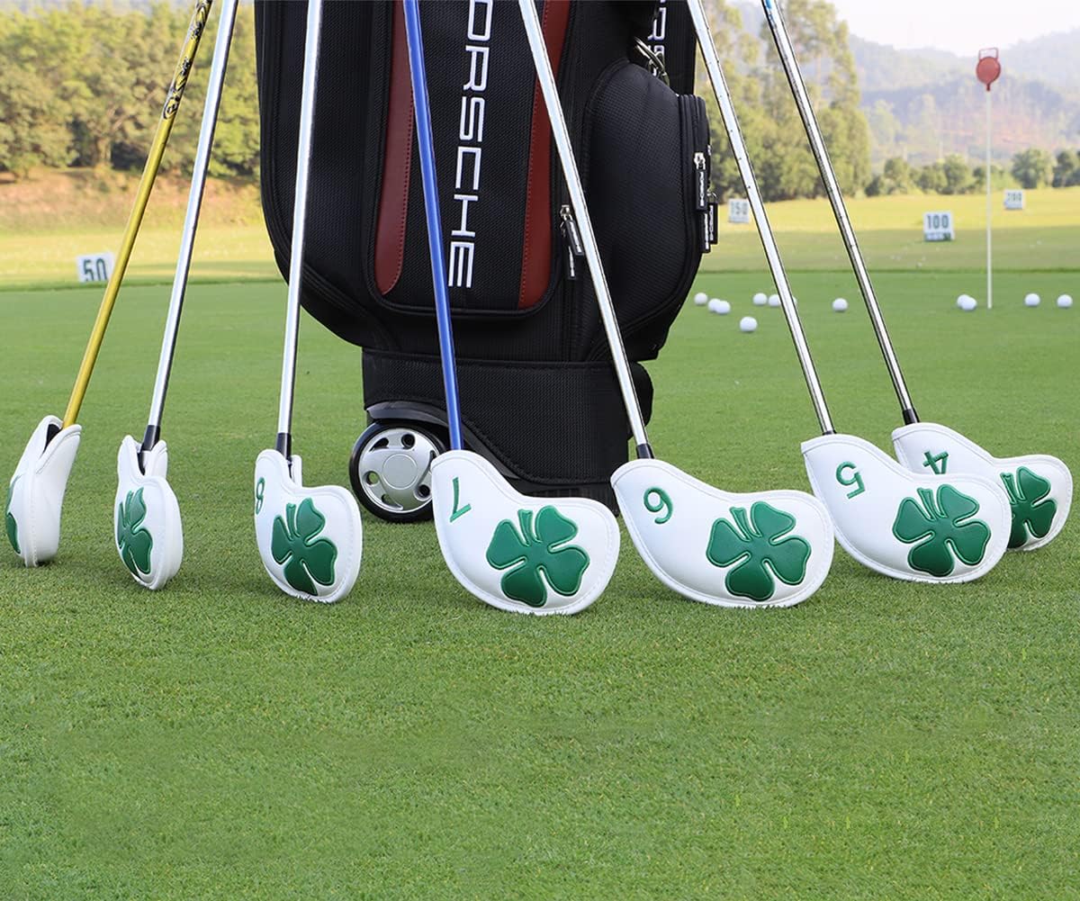Golf Iron Covers Golf Iron Head Covers Leather Golf Iron Covers for Golf Clubs 10pcs Golf Iron