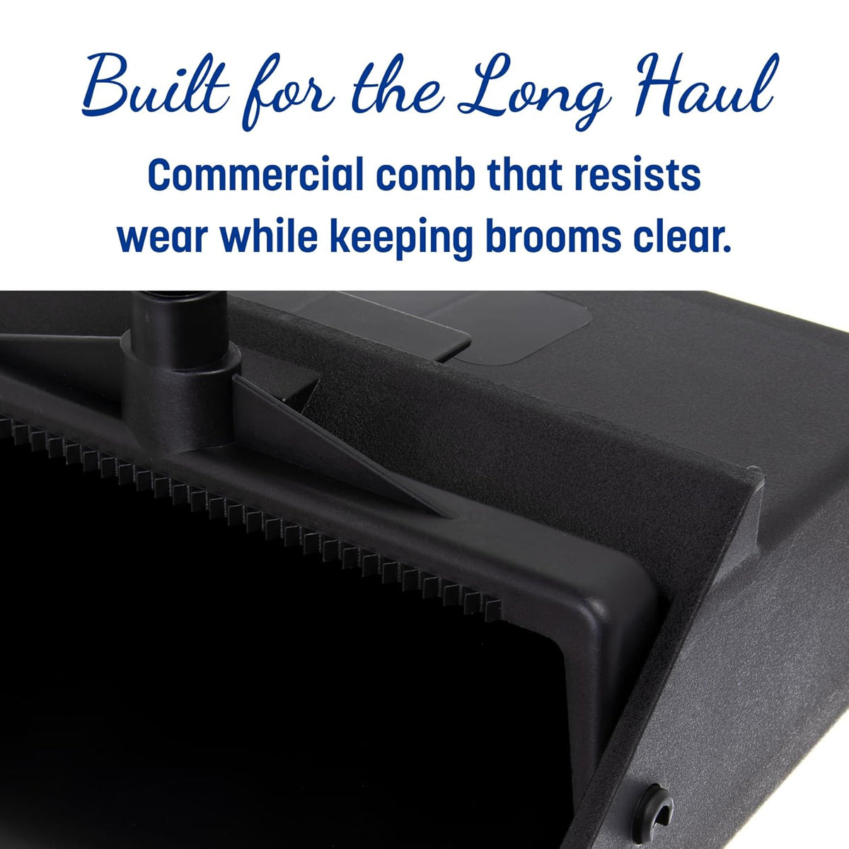 Carlisle FoodService Products Duo-Pan Upright Dust Pan with Serrated Yoke for Home, Restaurants