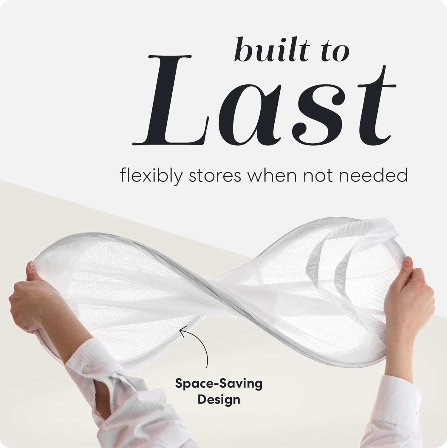 Handy Laundry Collapsible Mesh Pop Up Hamper with Wide Opening and Side Pocket - Breathable