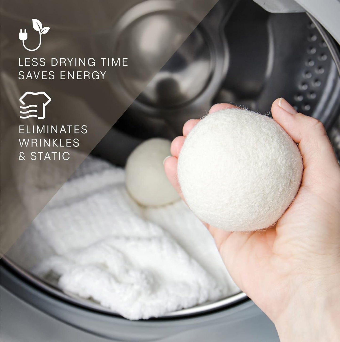 Pursonic Laundry Wool Dryer Balls – Reusable Dryer Balls Made from 100% Pure New Zealand Wool
