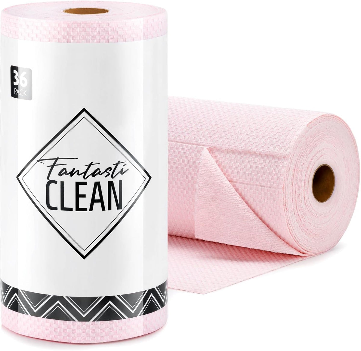 Fantasticlean Large Tear-Away Microfiber Cleaning Cloth Roll - 18'' by 12'', 36 Sheets, Thick Dish