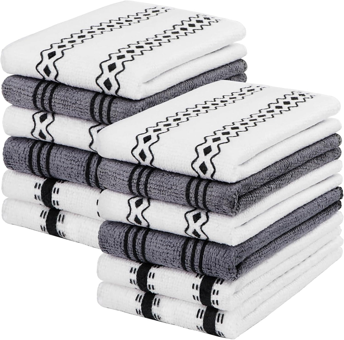 HOMEXCEL Microfiber Cleaning Cloth, Kitchen Towels 12 Pack, Lint Free, Scratch-Free, Highly