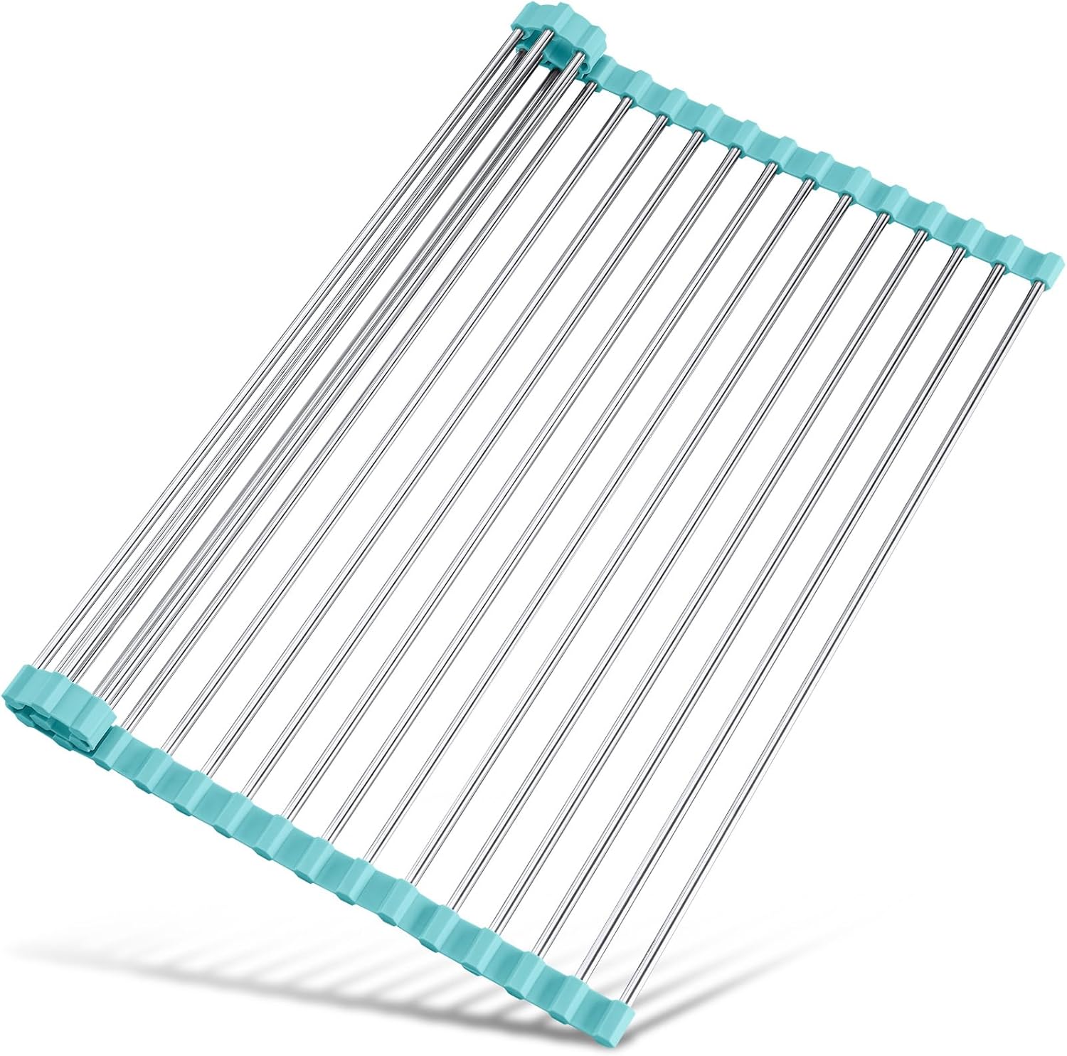 Tomorotec 17.7" x 12.5" Roll Up Dish Drying Rack Over Sink Drying Rack Sink Cover Kitchen Sink