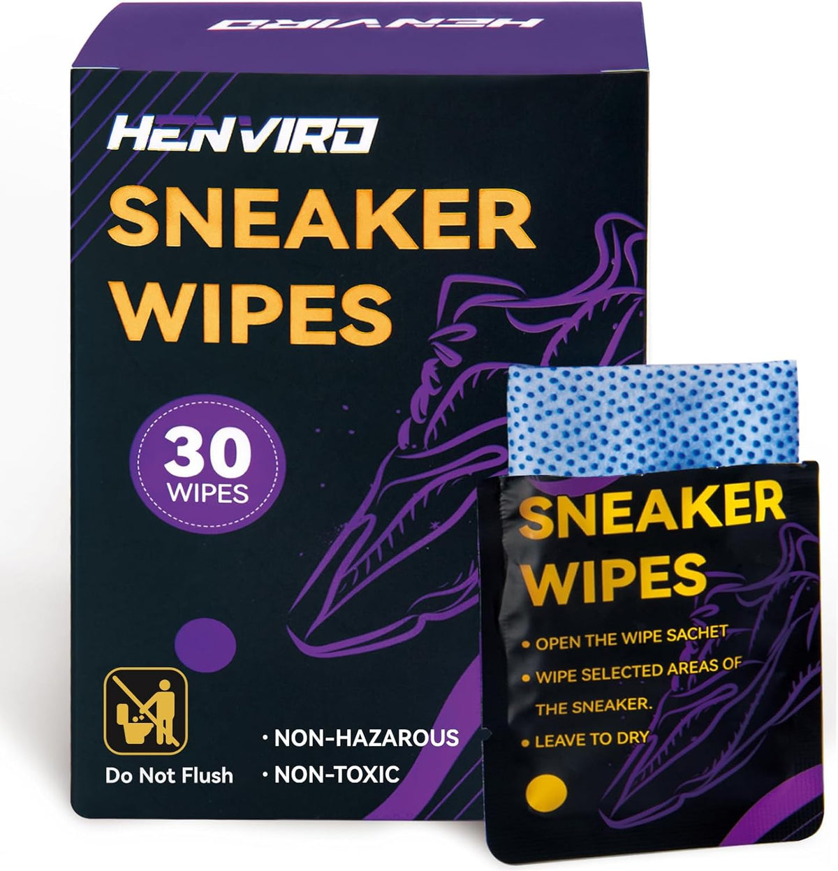 Henviro Shoe and Sneaker Cleaner Wipes - Shoe Cleaner, Shoe Cleaning Kit, Sneaker Cleaner, Shoe