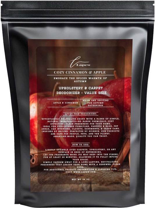 Cozy Cinnamon & Apple Carpet Freshener Powder Refill 36 oz | Powerful Odor Eliminator for Home |