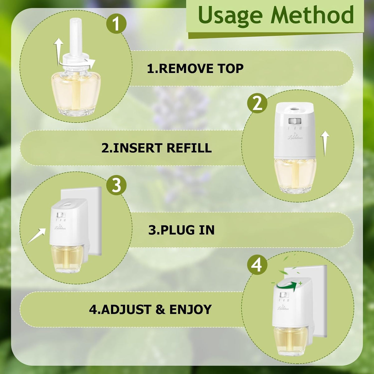 Plug-In Air Freshener Refills 12 Count - Palo Santo & Eucalyptus, Baby Powder Scent For Rooms &