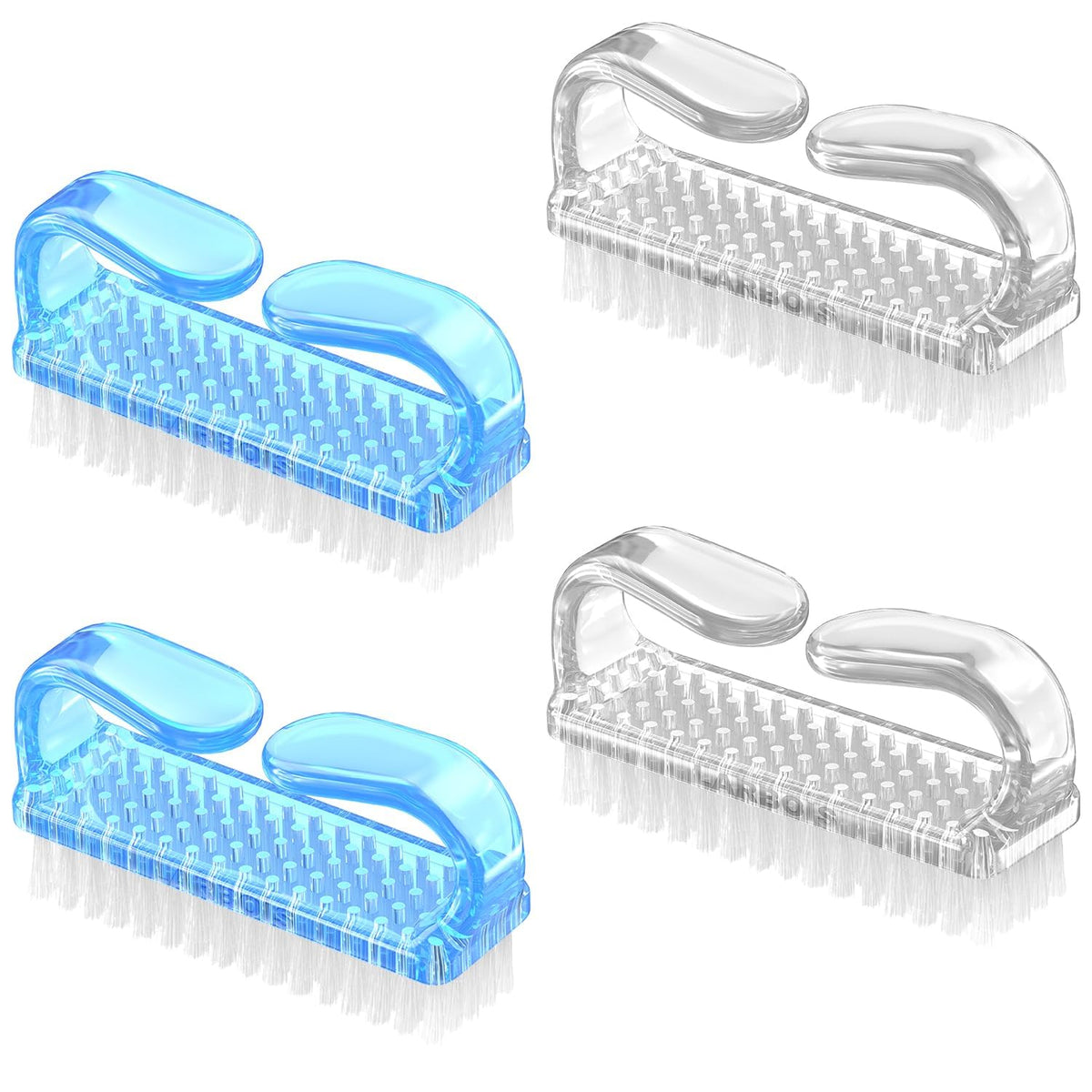 Handle Grip Nail Brush, Hand Fingernail Brush Cleaner Scrubbing Kit Pedicure for Toes and Nails Men