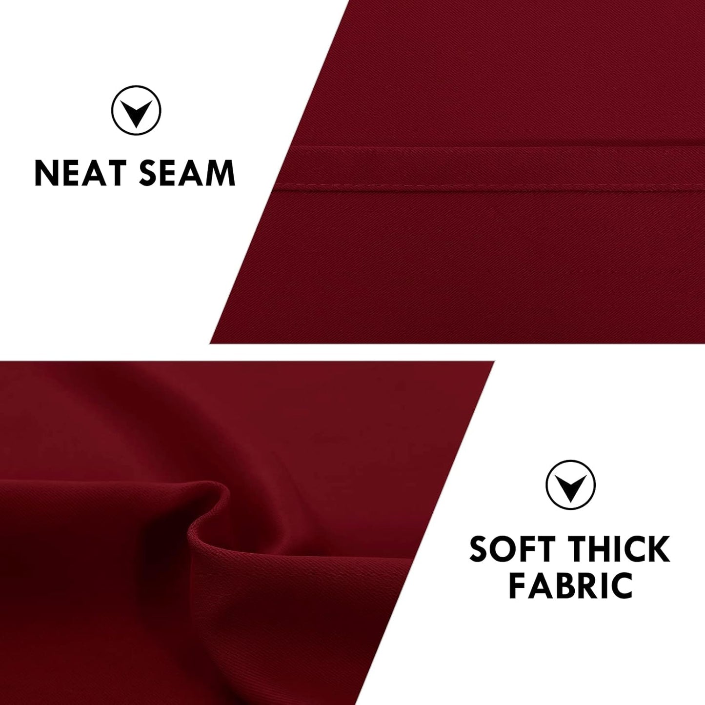 DWCN Christmas Burgundy Room Darkening Blackout Curtains - Thermal Insulated Privacy Energy Saving