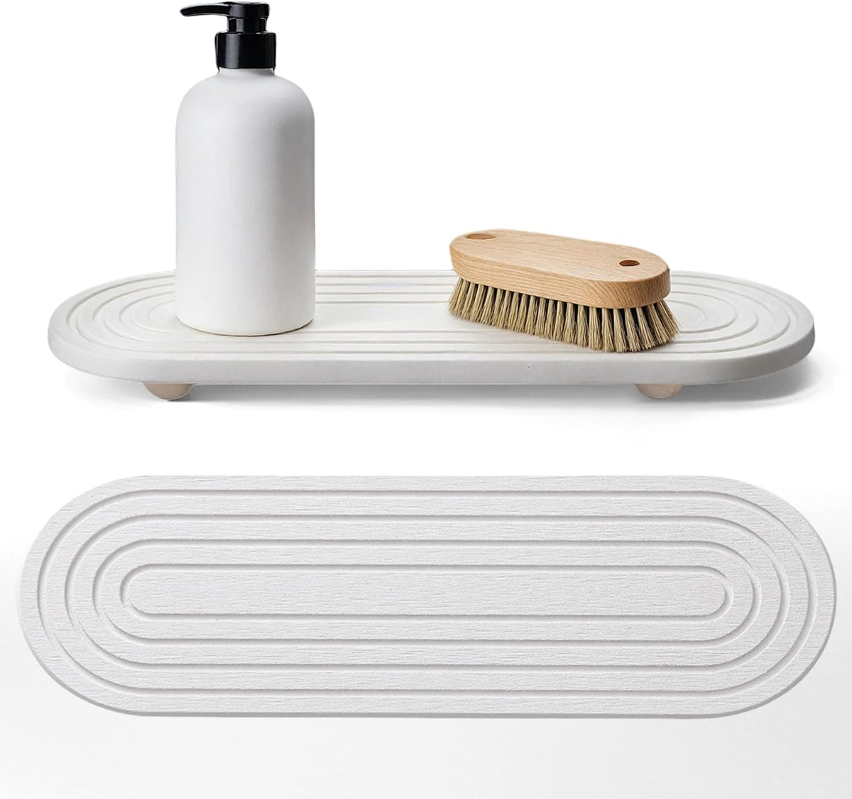 Instant Dry Sink Caddy Organizer, Fast Drying Sink Caddy, Water Absorbing Stone Sponge Holder for