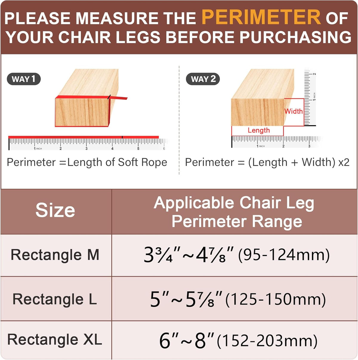Chair Leg Floor Protectors Rectangle Chair Leg Protectors for Hardwood Floors Silicone Caps Felt