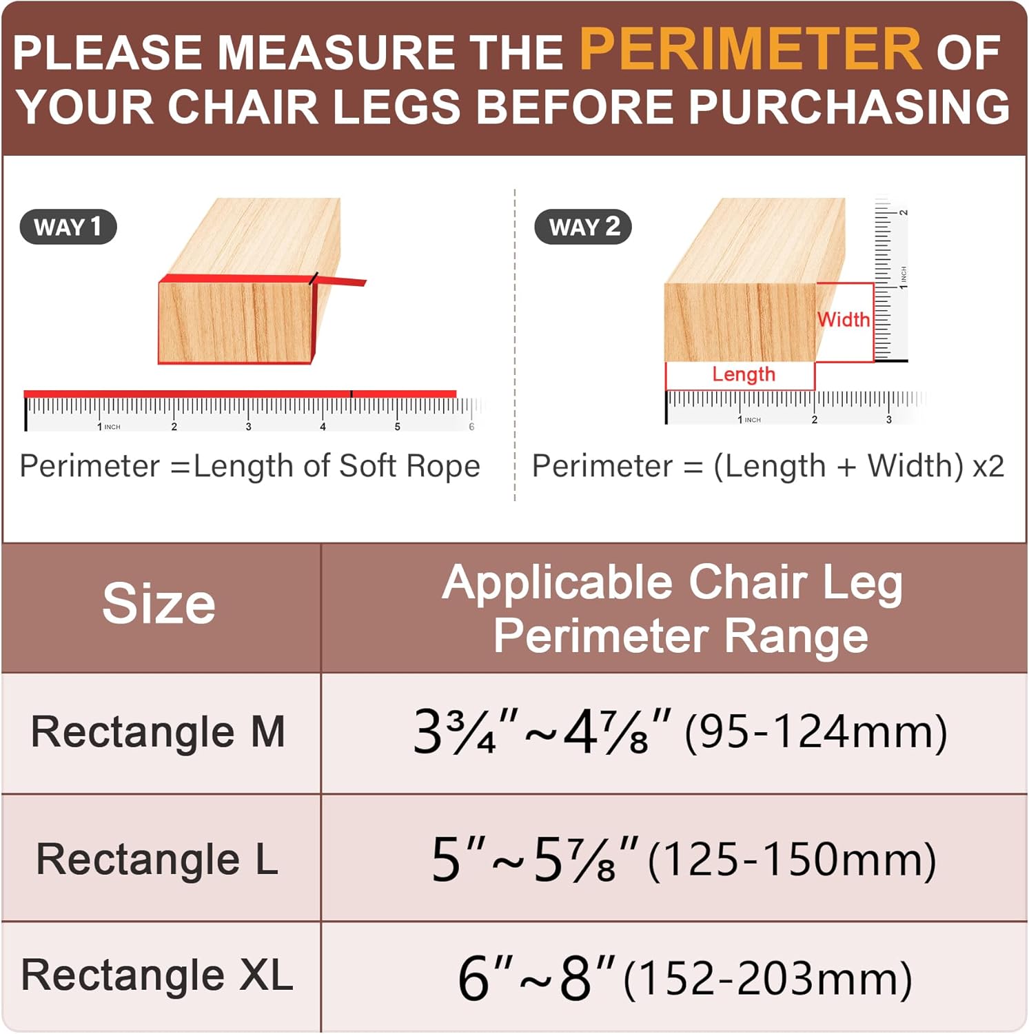 Chair Leg Floor Protectors Rectangle Chair Leg Protectors for Hardwood Floors Silicone Caps Felt