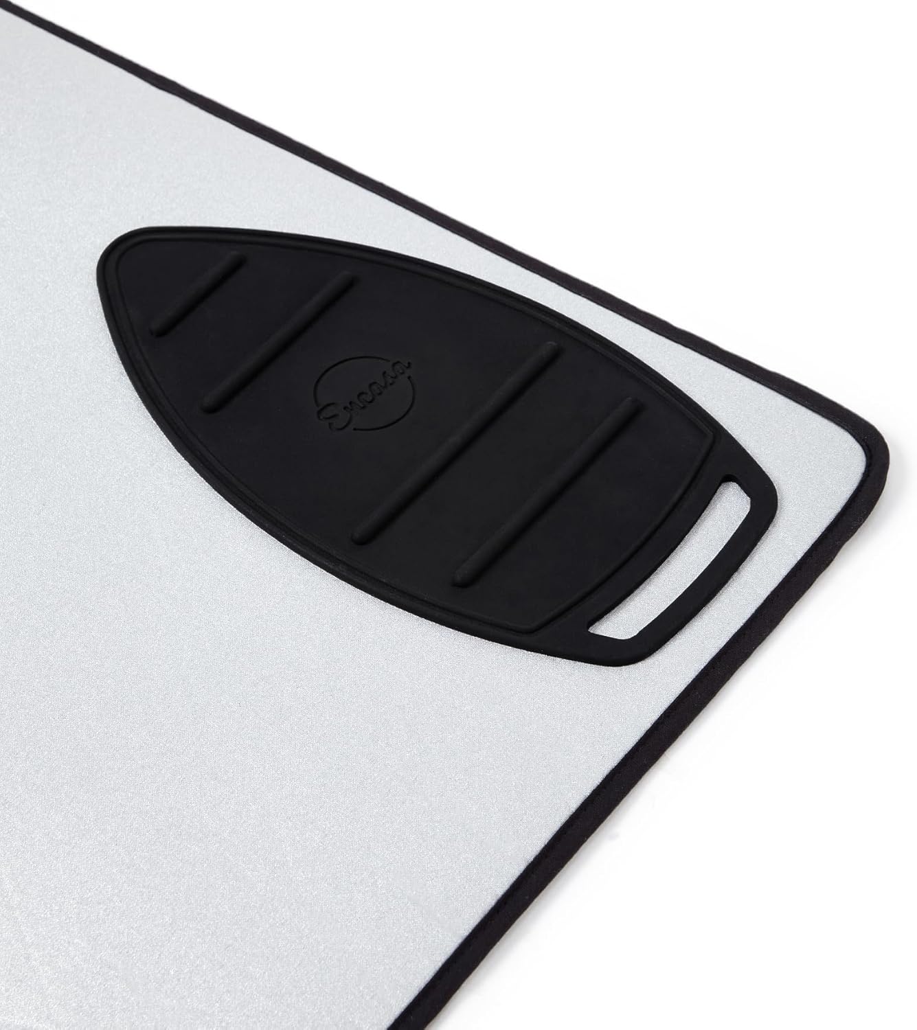 Encasa XO Ironing Mat/Pad - Metallic Silver (Large 48"x28") with 5mm Foam Padding & Silicone Iron