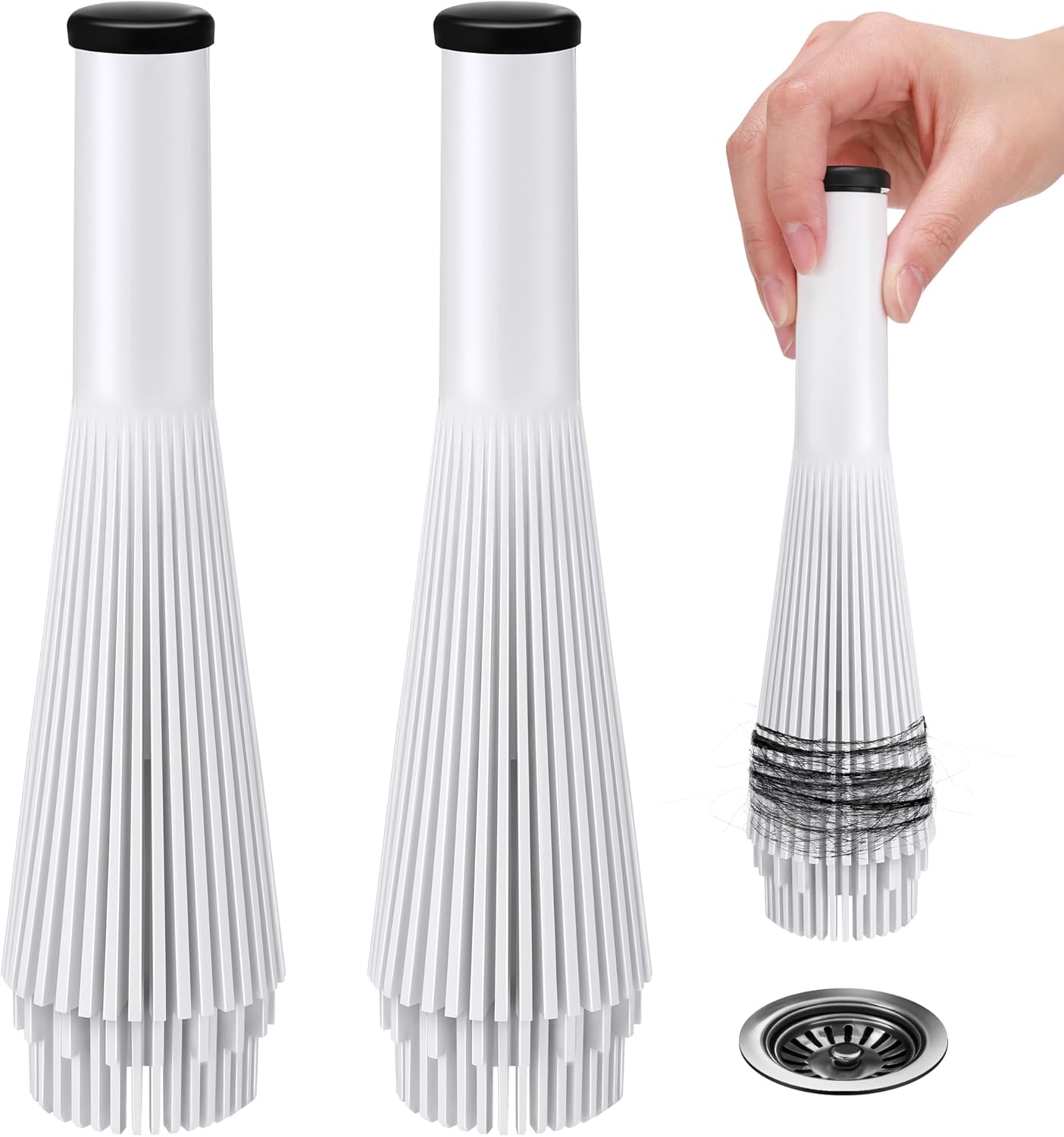 Feekoon 2 Pack Lint Trap for Washing Machine Utility Tub and Sink Drains, Laundry Lint Catcher with