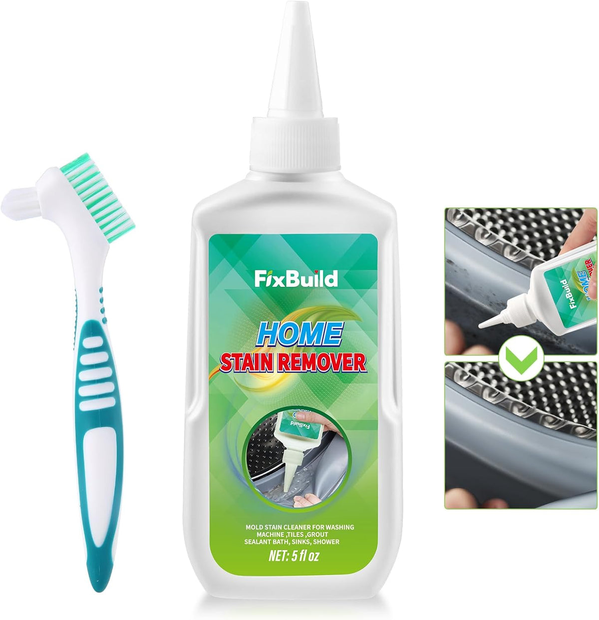 Household Removal Gel, Multi-Purpose Removal Cleaner for Refrigerator Washer Rings, Caulk, 5 FL OZ