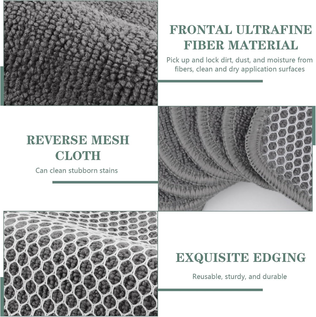 SINLAND Microfiber Dish Cloth for Washing Dishes Dish Washing Rags Best Kitchen Washcloth Cleaning