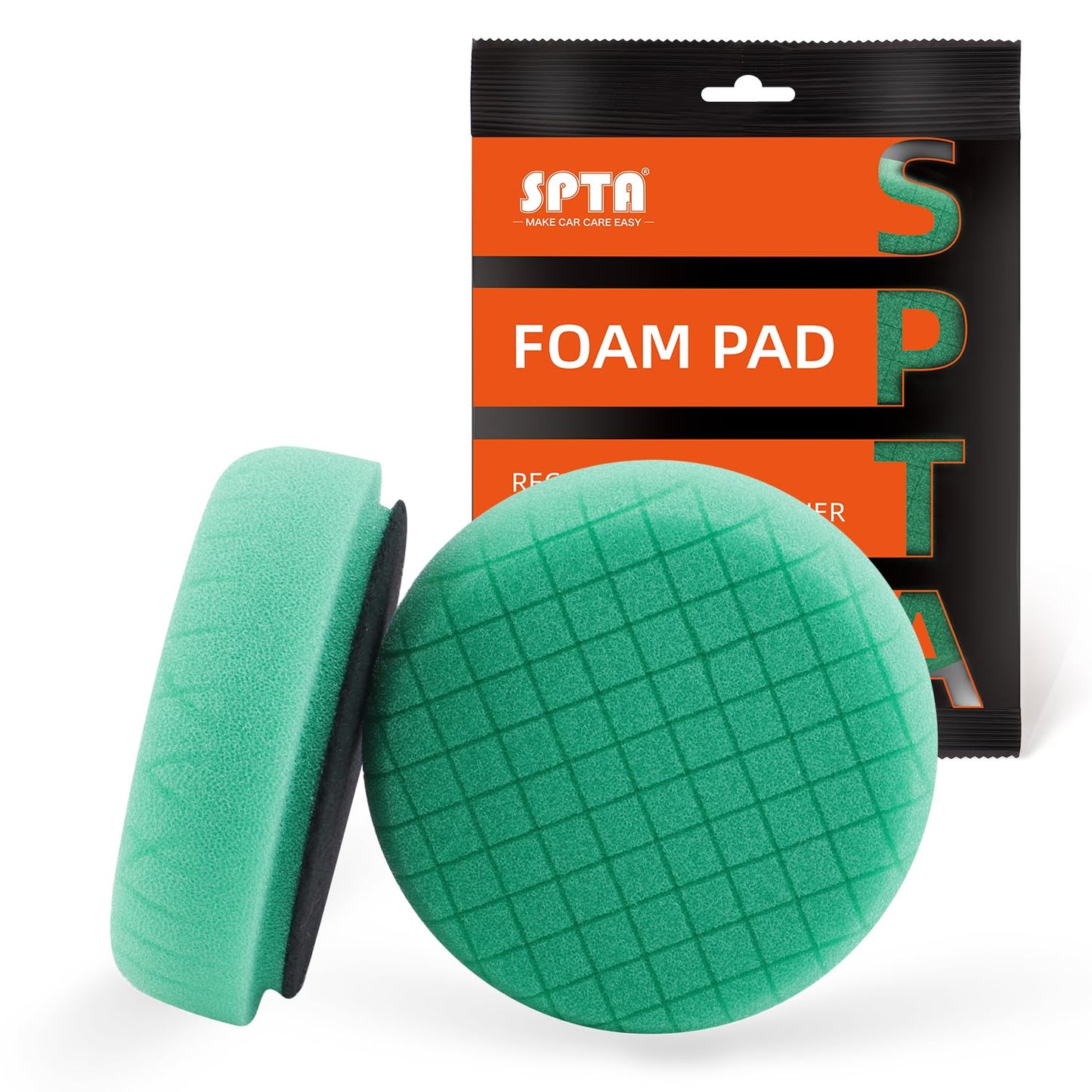 Green Heavy Cut Pad, Buffing Polishing Pads, SPTA 1Pc 3.5 Inch Face for 3 Inch 80mm Backing Plate