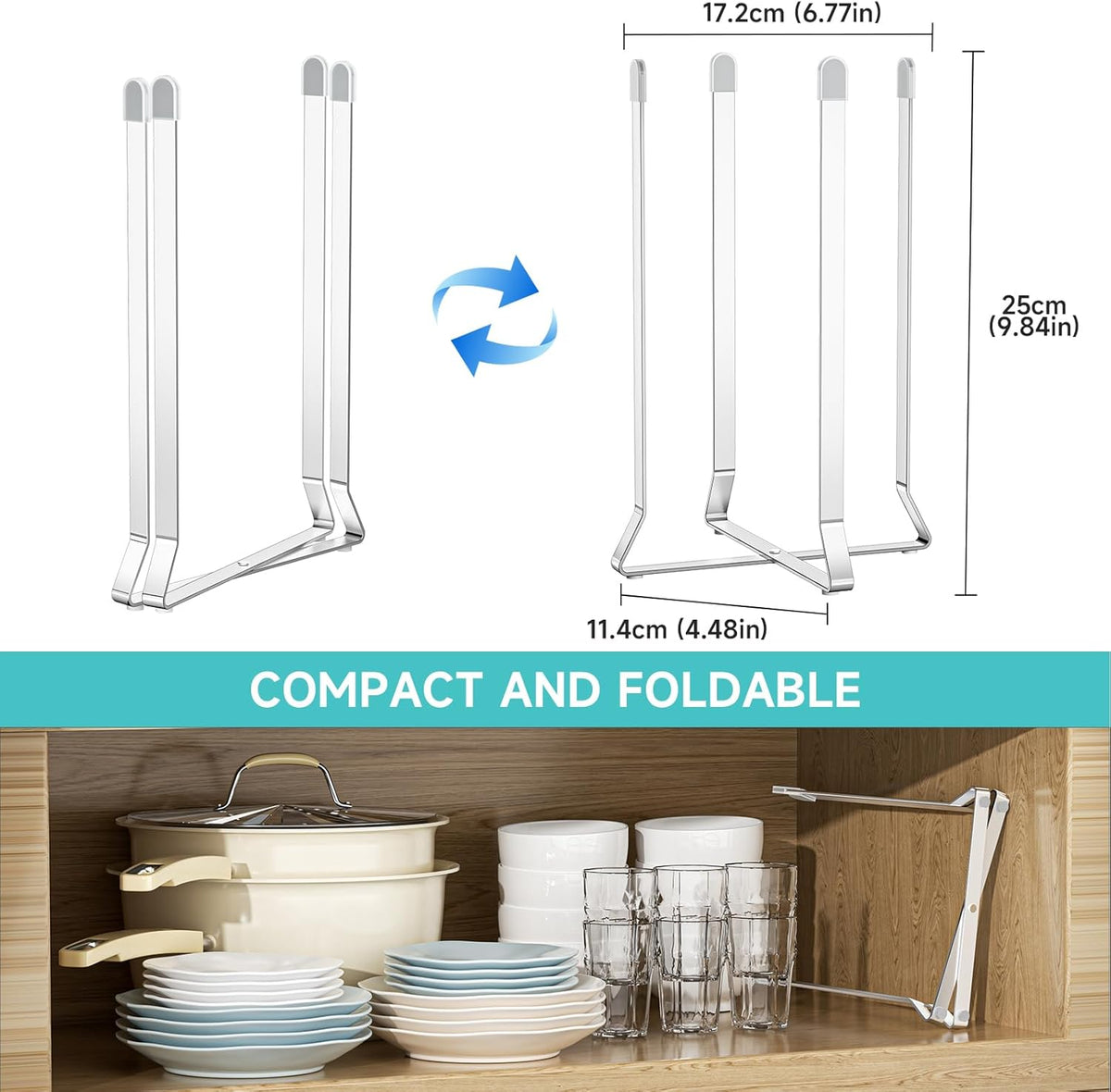 Bottle Drying Rack Reusable Drying Holder for Bottles Stainless Steel Foldable Water Bottle Dryer