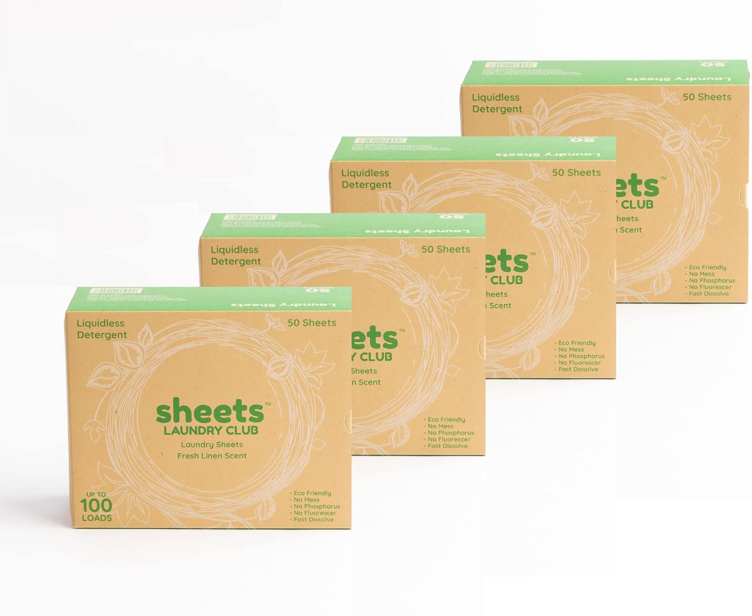 Sheets Laundry Club Laundry Detergent Sheets, 400 Loads - Fresh Linen Scent, Eco-Friendly
