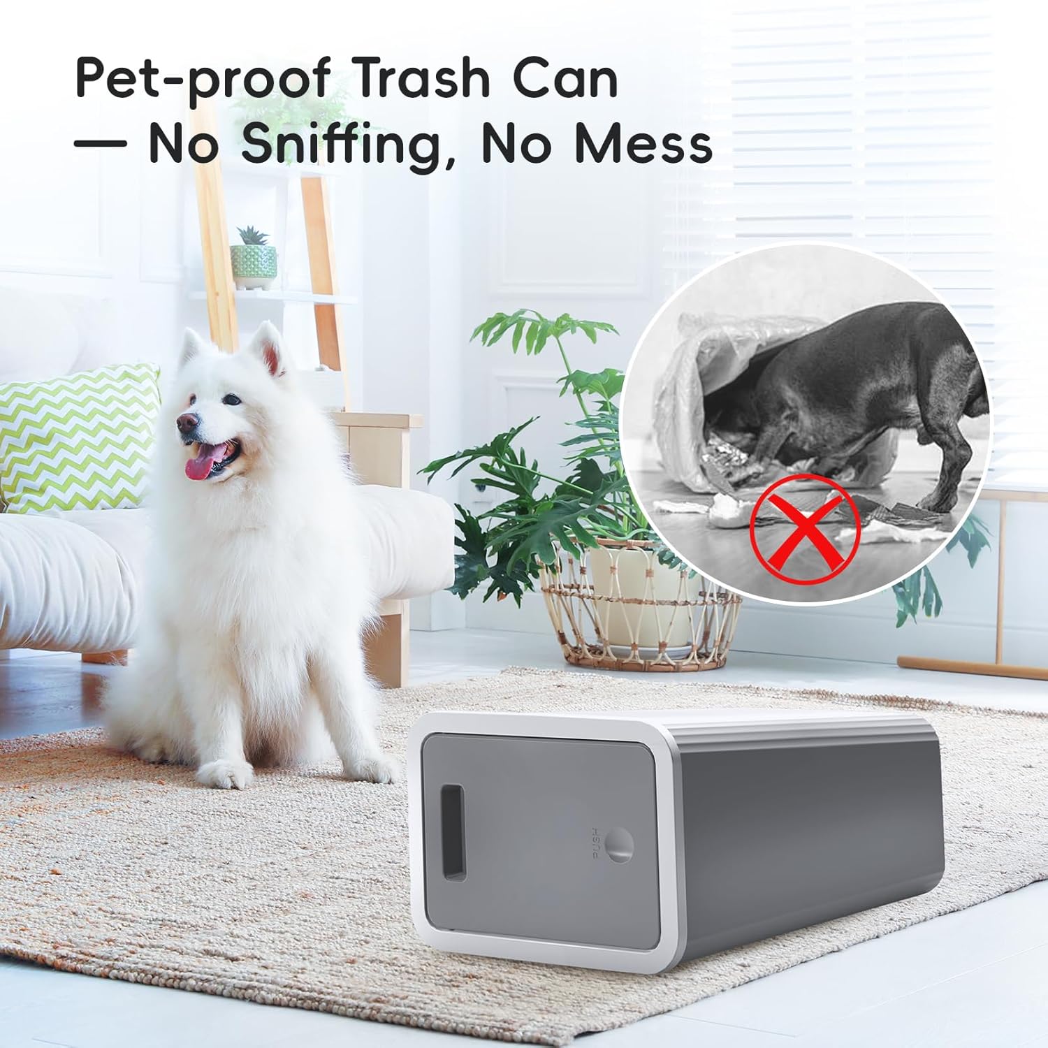 Small Trash Can, 3 Pack 4 Gallons Bathroom Garbage Can with Lid Press-Top, Small Waste Basket with