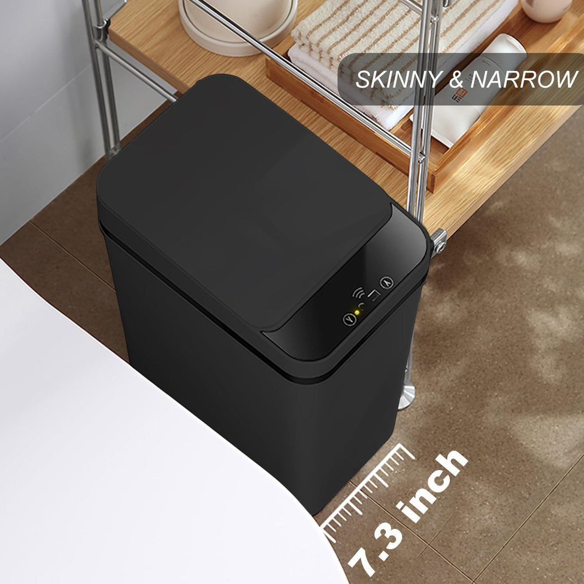 Yatmung 4 Gallons Bathroom Trash Can Automatic Touchless - 15.5 Liters Smart Trash Can Motion