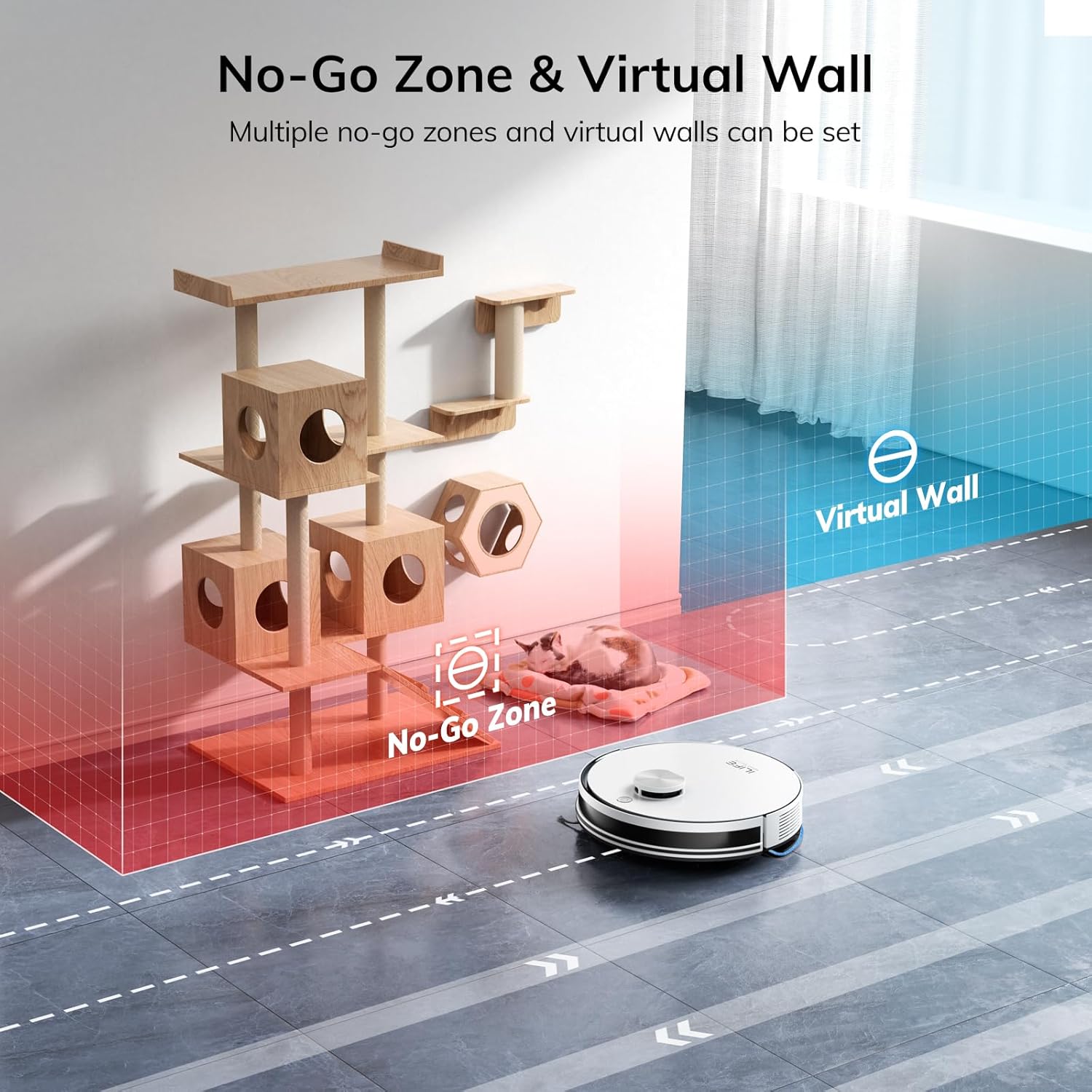 ILIFE A30 Pro Robot Vacuum and Mop, Self Emptying Station for 60 Days, 5000Pa Suction, LiDAR