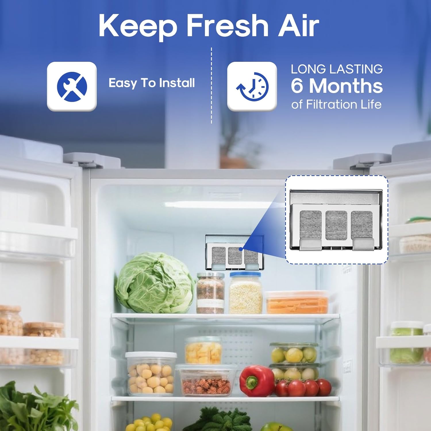 ICEPURE AF008 Compatible with Pureair Ultra 2 Refrigerator Air Filter, Pure Air Ultra 2, Pureair