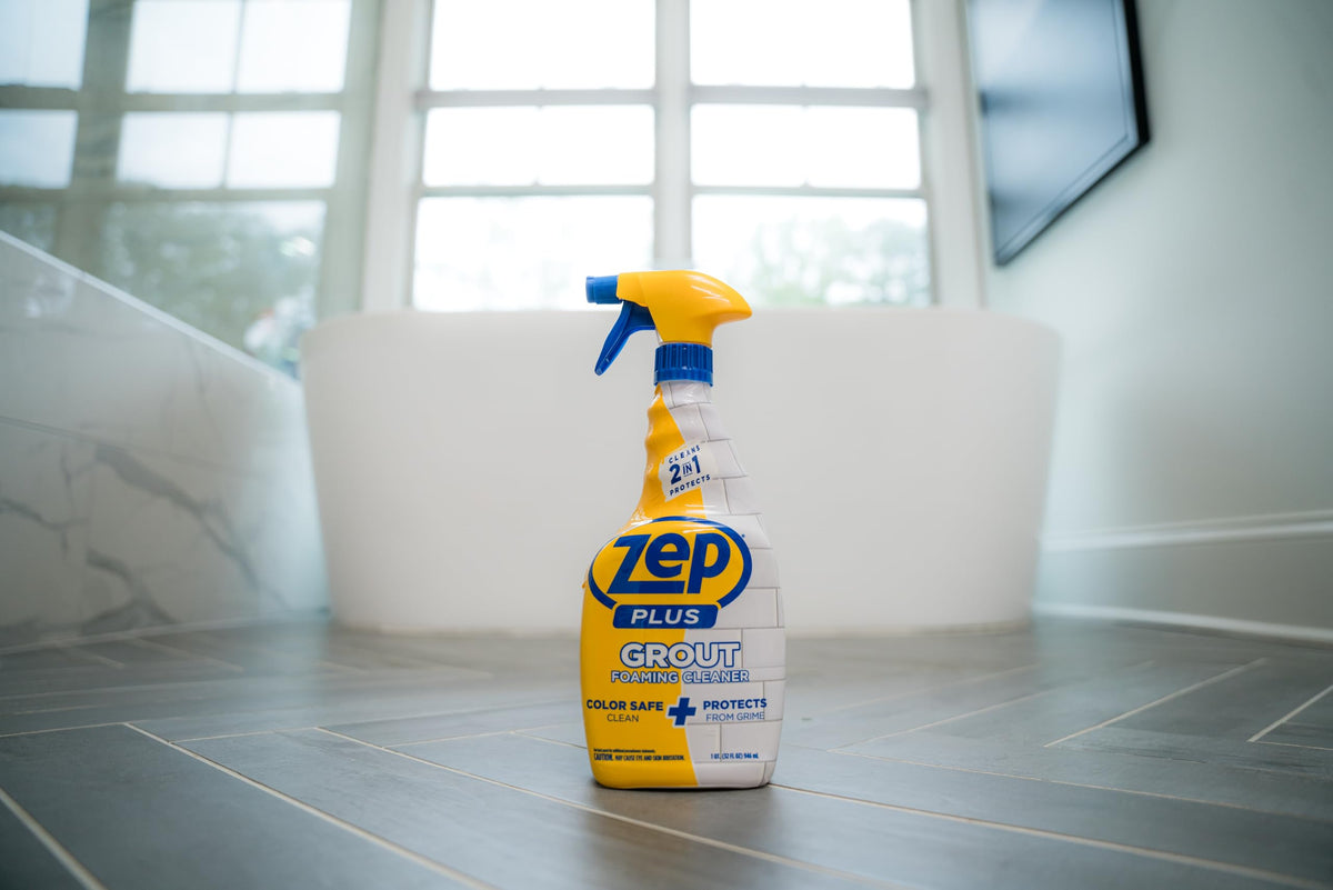 Zep Plus Grout Foaming Cleaner - 32 Fl OZ - R54212-2-in-1 benefits clean while protecting grout
