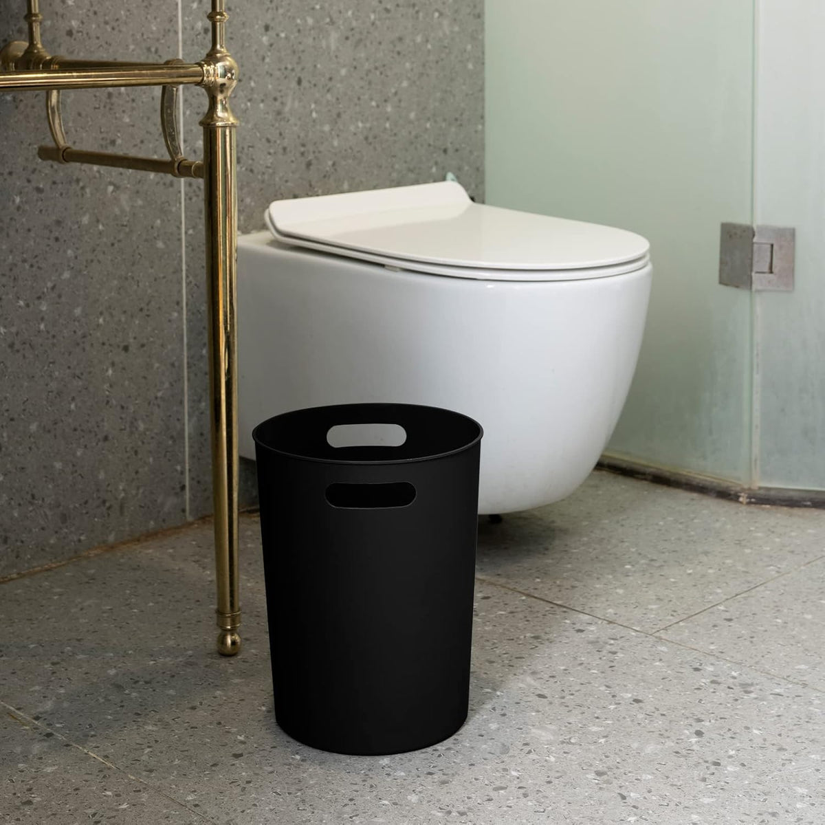 4 Pack Small Trash Can for Bathroom - 3 Gallon/12-Liter Wastebasket, Round Plastic Garbage