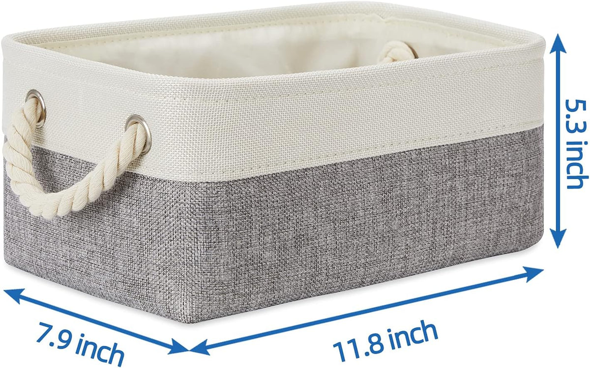 Temary Small Storage Baskets for Organizing 6Pcs Small Storage Bins, Decorative Collapsible Fabric
