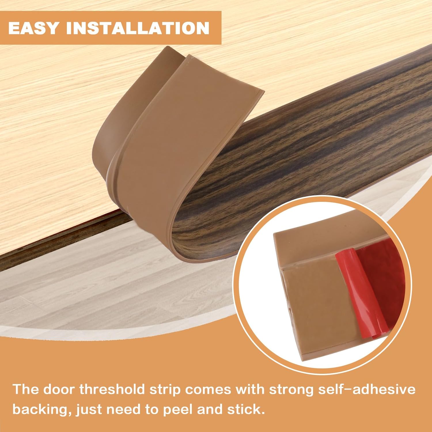 Vinyl Door Threshold Flooring Transition Strip Self Adhesive Carpet Edging Strip for Laminate