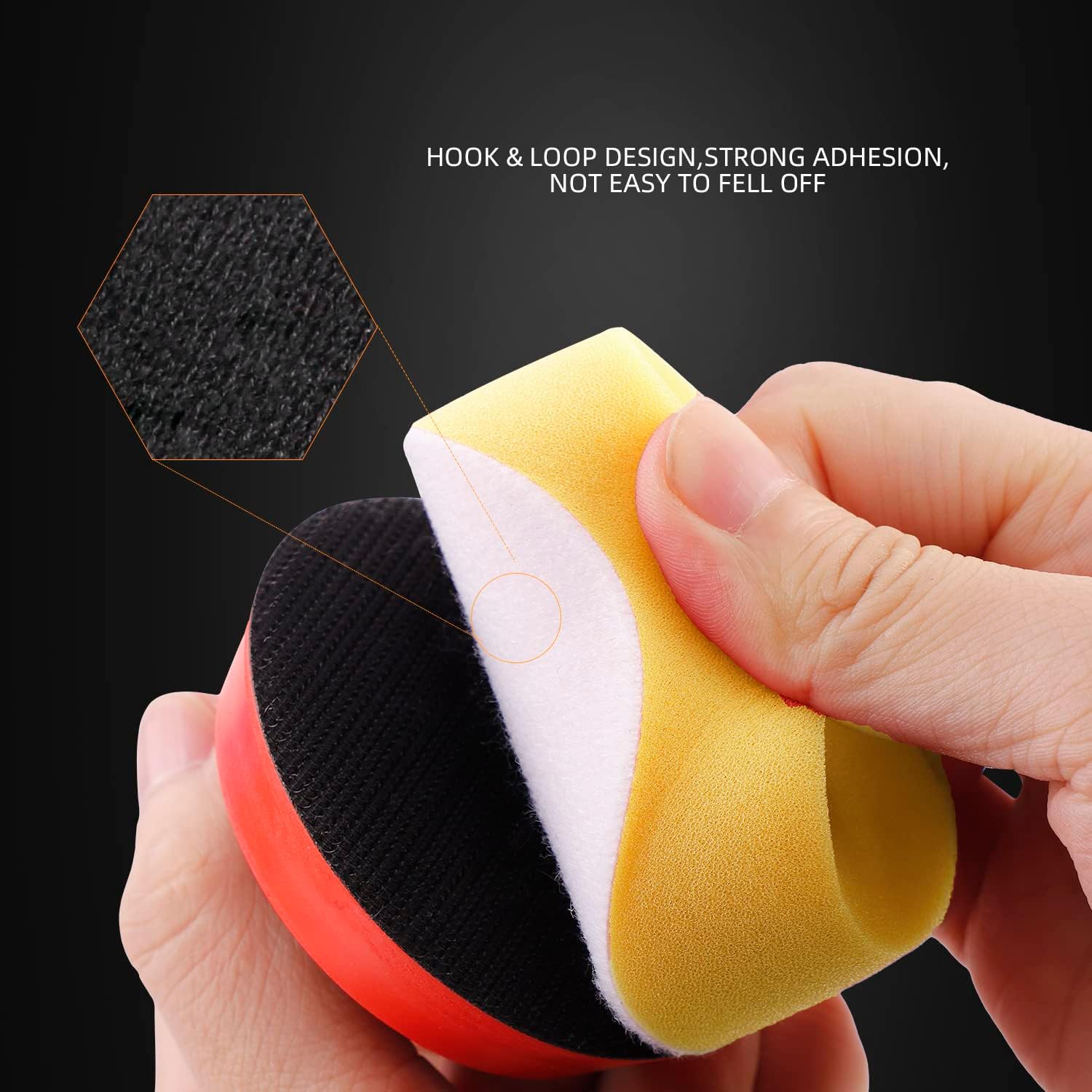 Polishing Pad, 50pcs 3 inch(80 mm) Sponge Buffing Pads, Foam Polishing Pad Kit for Car Sanding