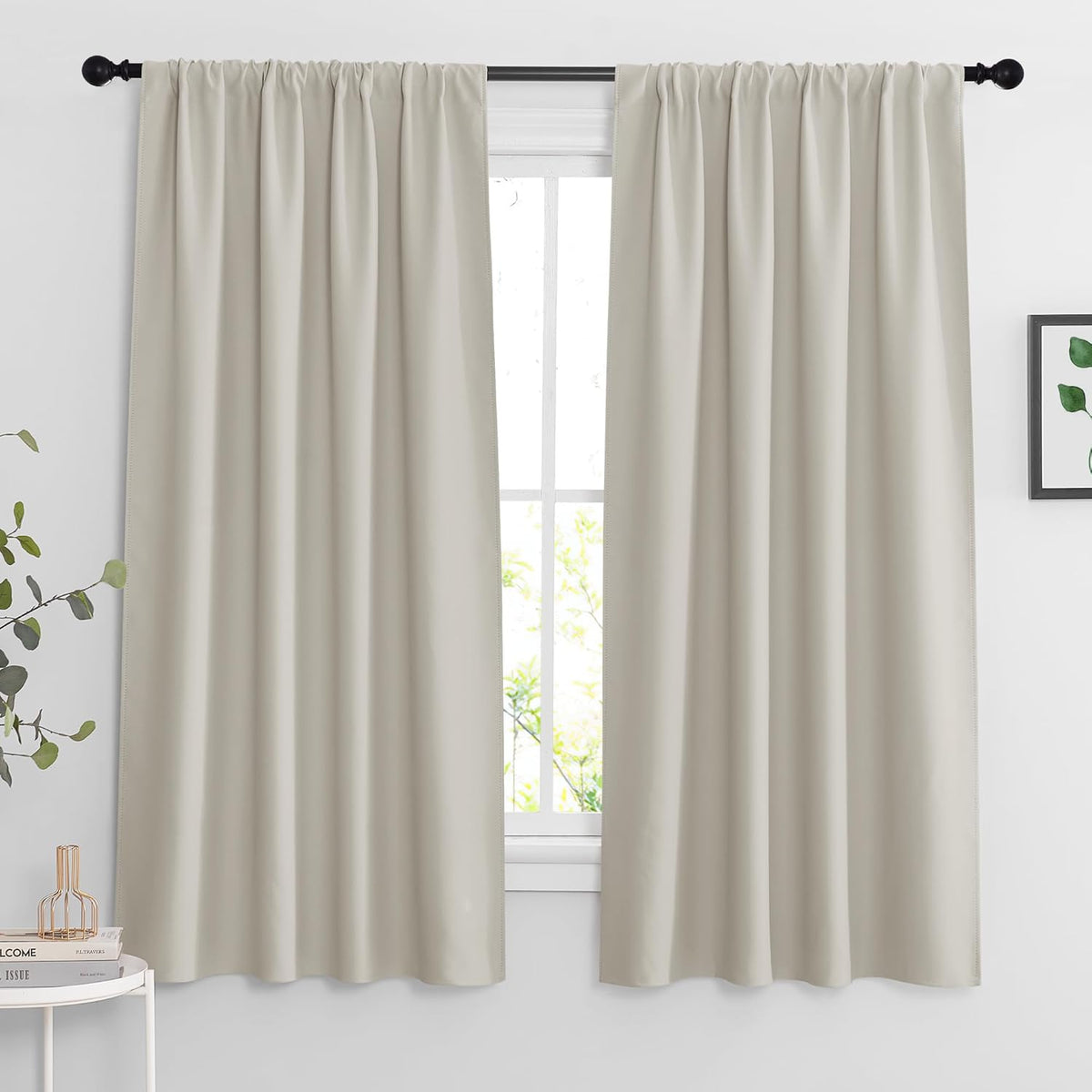 RYB HOME Blackout Curtains for Bedroom, Window Shades Thermal Insulating Privacy Drapes for Living